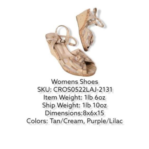 Cliffs By White Mountain Women's Tan & Cream Comfort Wedge Heel Sandals Size 10M - Picture 5 of 7